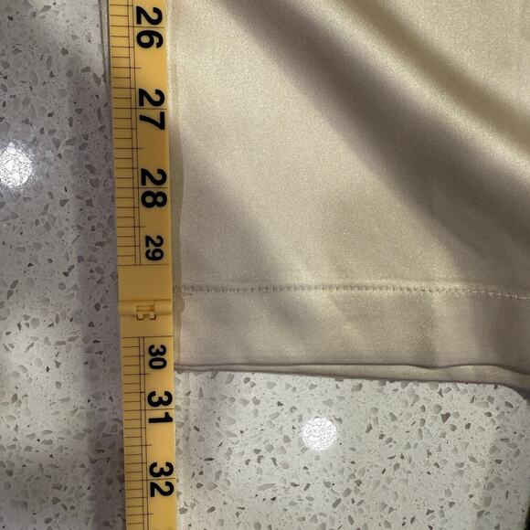 House of Harlow Satin Champagne Gold Wide Leg Pants Women M Office Career Chic - Picture 9 of 9